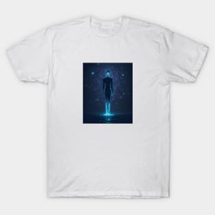 Enderman in Desolate Landscape Digital Art T-Shirt